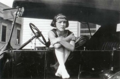 Delphine Atger in a car